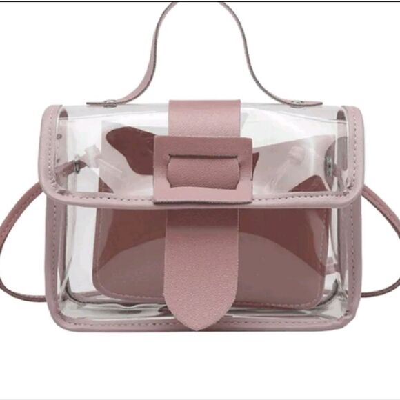 3 for $26 - Clear Mini Crossbody Purse Bag with Pouch - Picture 1 of 4